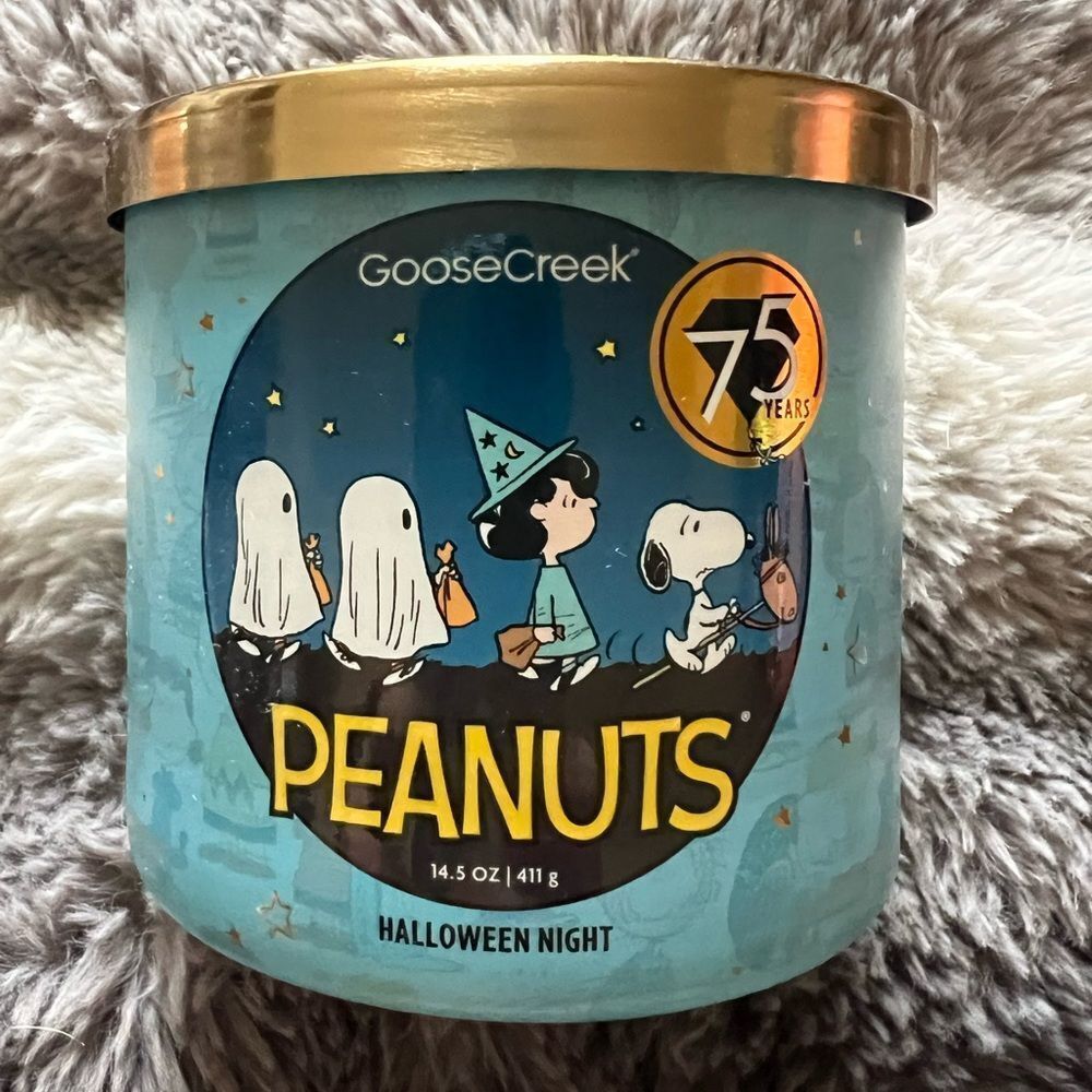 Goose Creek Limited Edition Peanuts 3 Wick Candle HALLOWEEN NIGHT 14.5 oz